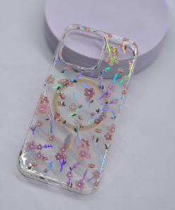 MagSafe Neon Çiçek Desenli Kılıf