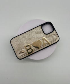 Alternative view of Iphone Kişiye Özel Charmlı Telefon Kılıfı - Simli Krem