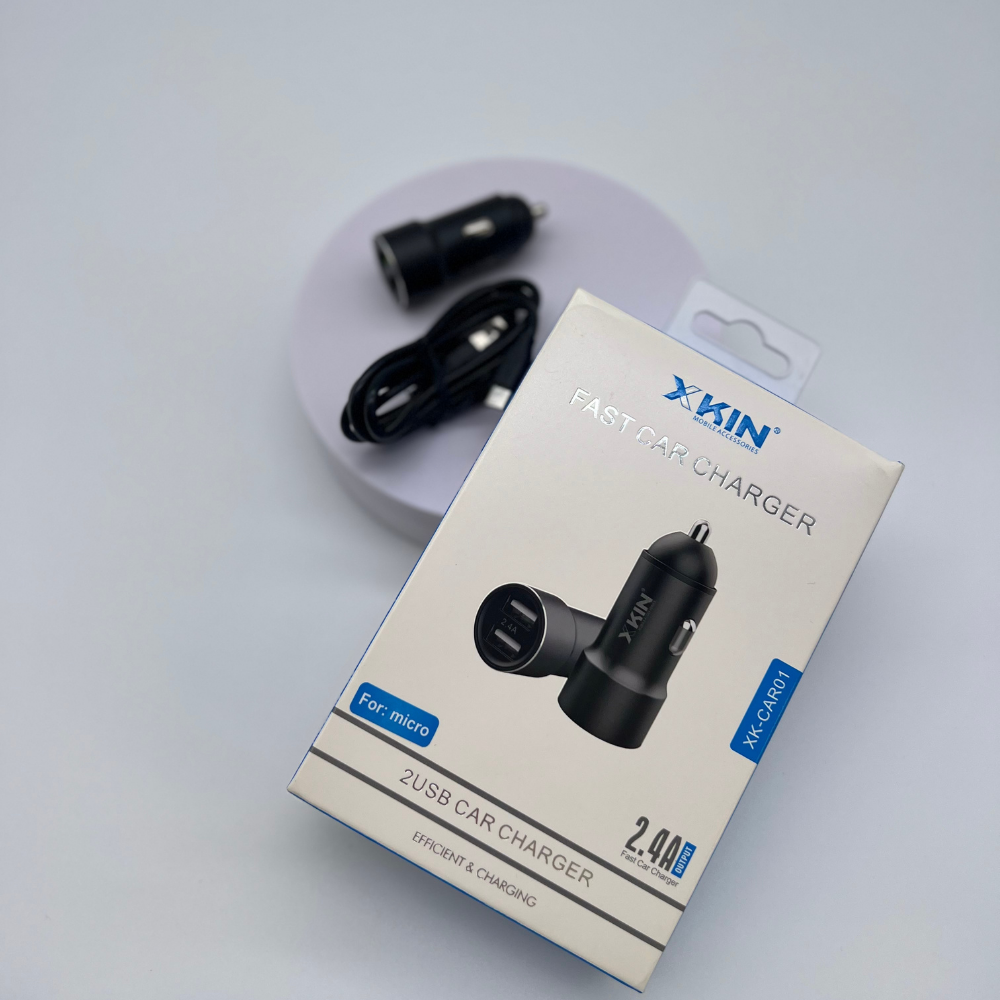 XKIN 2.4A Çift USB Hızlı Araç Şarj Cihazı – XK-CAR01 - Görsel 3