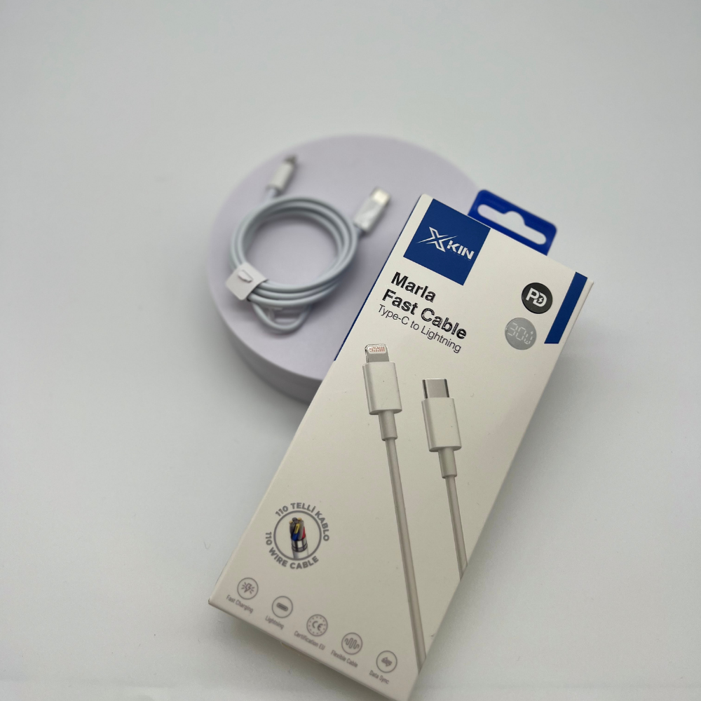 XKIN Marla Fast Cable Type-C to Lightning 30W Hızlı Şarj & Data Kablosu