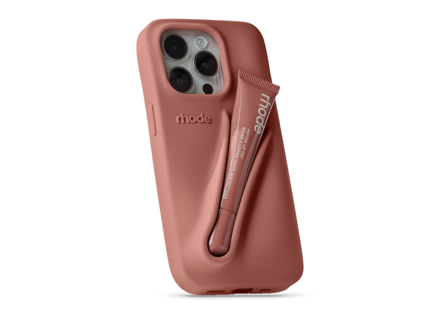 iPhone 16 Pro Max Rhode “ Cam Hediye “ Rujlu Summer Premium Silikon Lip Case Telefon Kılıfı + Ruj - Görsel 5
