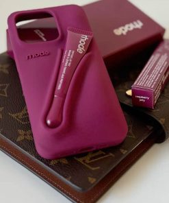 Alternative view of iPhone 16 Pro Max Rhode “ Cam Hediye “ Rujlu Summer Premium Silikon Lip Case Telefon Kılıfı + Ruj