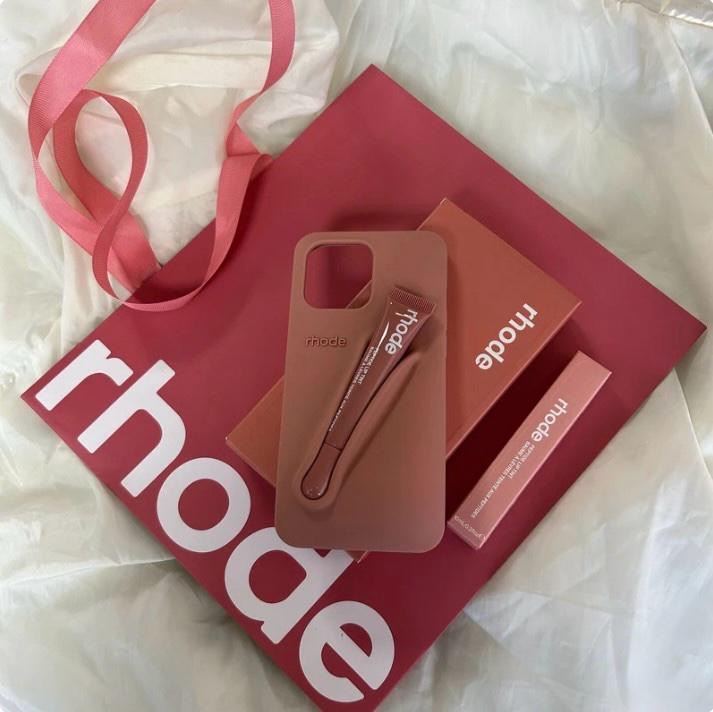 iPhone 16 Pro Max Rhode “ Cam Hediye “ Rujlu Summer Premium Silikon Lip Case Telefon Kılıfı + Ruj - Görsel 6